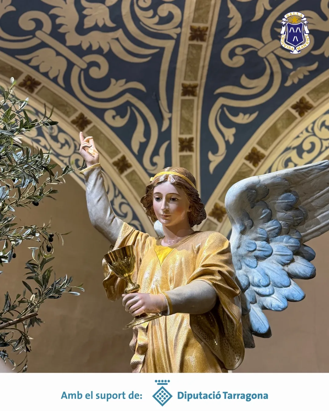 El ángel del misterio Velad y orad con el cáliz, después de la restauración